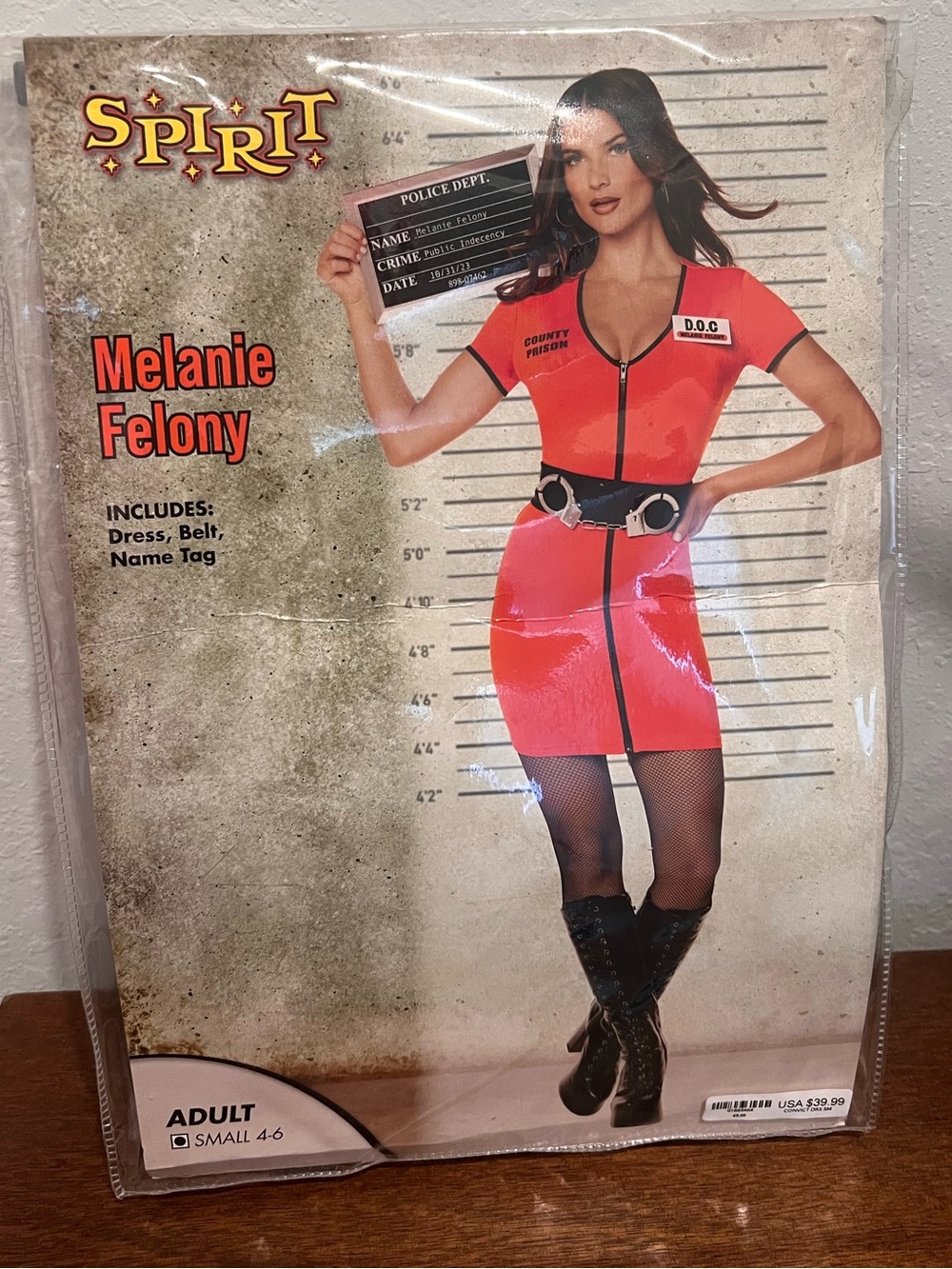 Spirit Women's Red Melanie Felony Mini Dress Prisoner Costume
